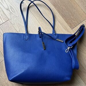 Remi & Reid Departure Tote- Blue and Silver